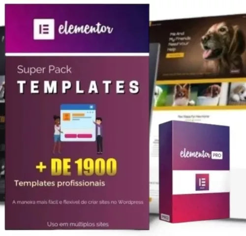 Pack 1900 Templates Wp Elementor + Elementor Pro+ Bônus 2023