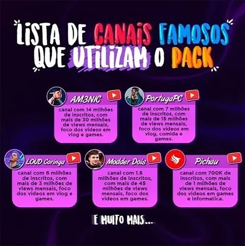 Pack De Edição Youtubers 2.0 Completo 2023